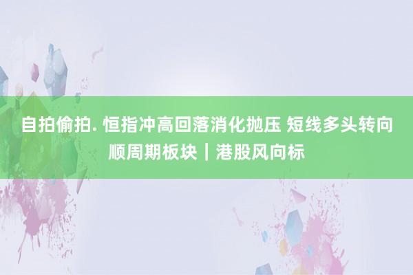 自拍偷拍. 恒指冲高回落消化抛压 短线多头转向顺周期板块｜港股风向标