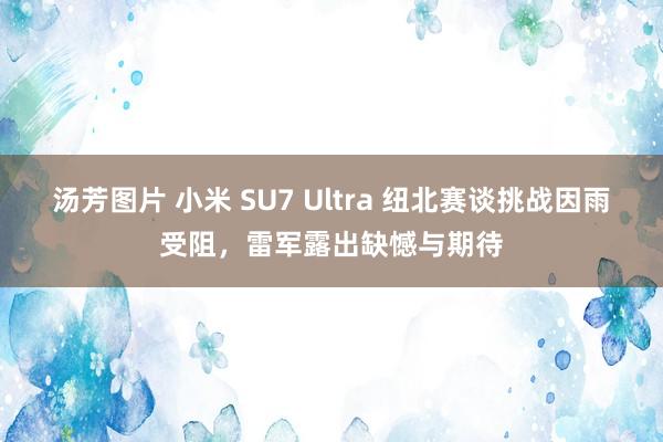 汤芳图片 小米 SU7 Ultra 纽北赛谈挑战因雨受阻，雷军露出缺憾与期待