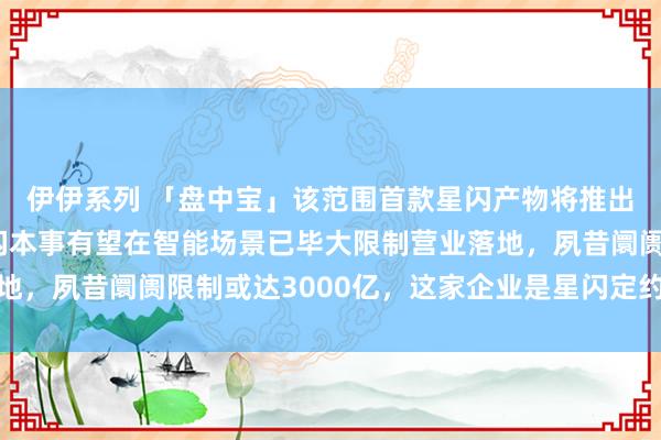 伊伊系列 「盘中宝」该范围首款星闪产物将推出，机构称今明两年星闪本事有望在智能场景已毕大限制营业落地