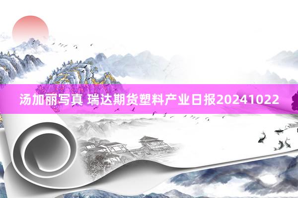 汤加丽写真 瑞达期货塑料产业日报20241022