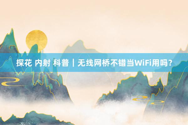 探花 内射 科普｜无线网桥不错当WiFi用吗？