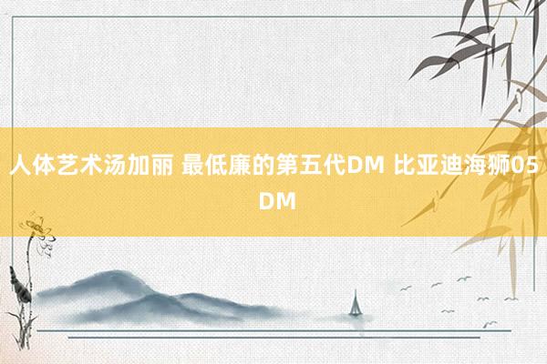 人体艺术汤加丽 最低廉的第五代DM 比亚迪海狮05 DM