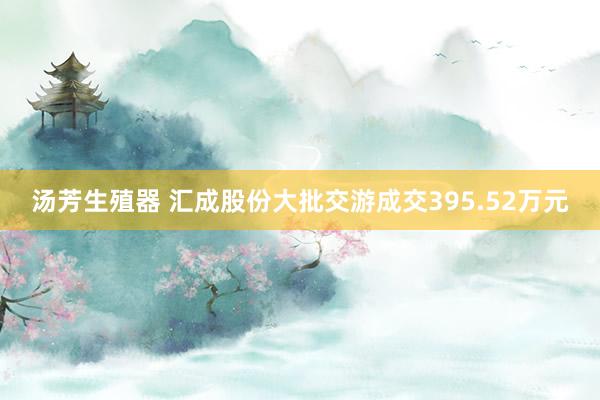 汤芳生殖器 汇成股份大批交游成交395.52万元