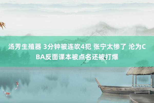 汤芳生殖器 3分钟被连吹4犯 张宁太惨了 沦为CBA反面课本被点名还被打爆