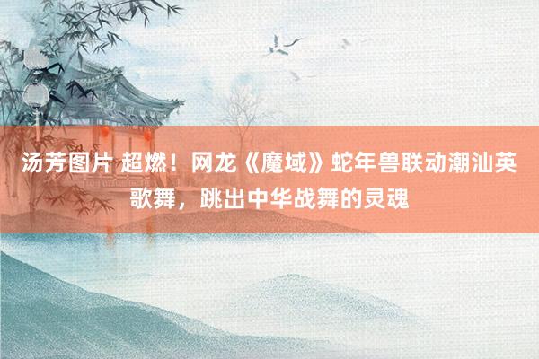 汤芳图片 超燃！网龙《魔域》蛇年兽联动潮汕英歌舞，跳出中华战舞的灵魂