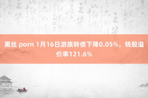 黑丝 porn 1月16日游族转债下降0.05%，转股溢价率121.6%